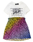 Versace Girls Patterned Dress White