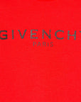 Givenchy Girls Kids Logo Print Sweater Red