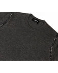 Dsquared2 Men's Knit Pullover With Denim Sleeves Grey
