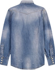 Dsquared2 Boys Denim Shirt Blue