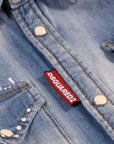 Dsquared2 Boys Denim Shirt Blue
