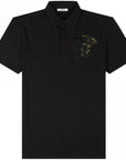Versace Collection Men's Half Medusa Polo Shirt Black