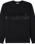 Versace Collection Men's Graphic Logo Sweatshirt Black