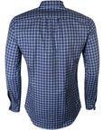 DSquared2 Men's Checked Cotton Flannel Shirt Blue
