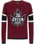 Dsquared2 Men's Caten Logo Knitted Jumper Burgundy