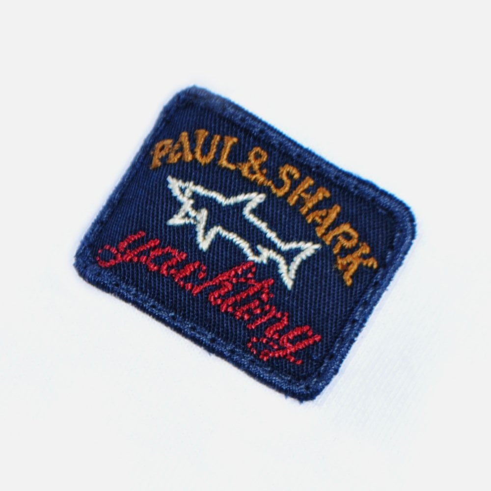 Paul Shark Boy s Logo Patch T shirt White