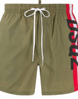 Dsquared2 Men's Stripe Logo Shorts Khaki