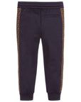 Fendi Boys Side Tape Logo Navy