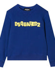 Dsquared2 Boys Stamped Crewneck Sweatshirt Blue