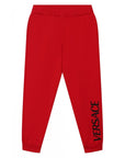 Versace Boys Cotton Tracksuit Red