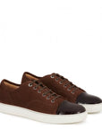 Lanvin Men's DBB1 Suede Calfskin Sneaker Brown