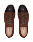 Lanvin Men's DBB1 Suede Calfskin Sneaker Brown