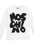 Moschino Boys Logo Graphic Print T-shirt White
