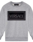 Versace Boys Cotton Sweater Grey