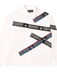 Dsquared2 Boys Tape Logo Shirt White