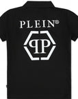 Philipp Plein Boy's Logo Polo Shirt Black