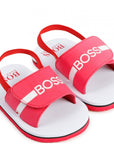 Hugo Boss Boys Sliders Red