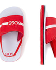 Hugo Boss Boys Sliders Red