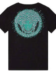 Versace Boys Shark Surf Print T-Shirt Black