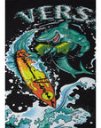 Versace Boys Shark Surf Print T-Shirt Black