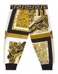 Versace Baby Boys Barocco Mosaic Print Trackpants Gold
