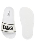 Dolce & Gabbana Boys Leather Sliders White