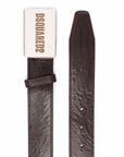 Dsquared2 Men's Logo Buckle Belt Brown