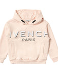 Givenchy Kids Pink Logo Print Drawstring Hoodie