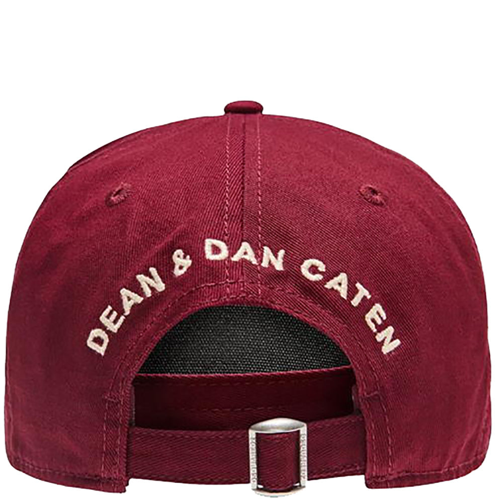 Dsquared2 Men's Patch Logo Cap Burgundy – Maison Threads
