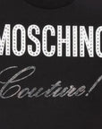 Moschino Girls Couture Diamante Logo T-Shirt Black