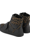 Fendi Kids Unisex High Top Trainers Black