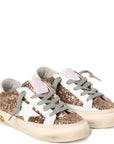Golden Goose Girls May Glitter Sneakers Gold