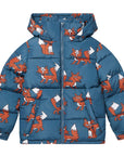 Stella McCartney Unisex Fox Puffer Jacket Blue