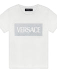 Versace Girls Logo Print T-Shirt White