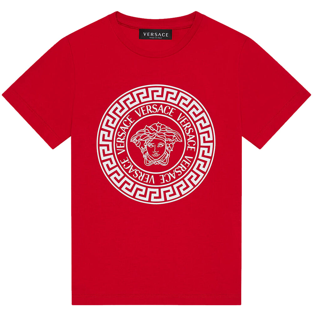 Red versace best sale shirt mens