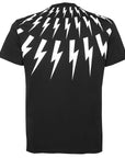 Neil Barrett Mens Fair Isle Thunderbolt T-shirt Black