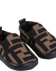 Fendi Baby Unisex FF Sneakers Brown