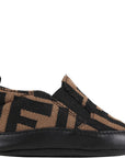 Fendi Baby Unisex FF Sneakers Brown