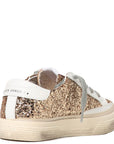 Golden Goose Girls May Glitter Sneakers Gold