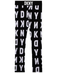 DKNY Girls All Over Logo Track Pants Black