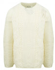 Maison Margiela Mens Distressed Cable Knit Jumper Cream