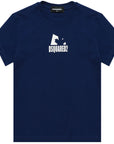 Dsquared2 Boys Logo Print Cotton T-Shirt Navy