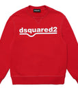 Dsquared2 Boys Logo Print Sweatshirt Red