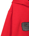 Givenchy Boys Logo Embossed Hoodie Red