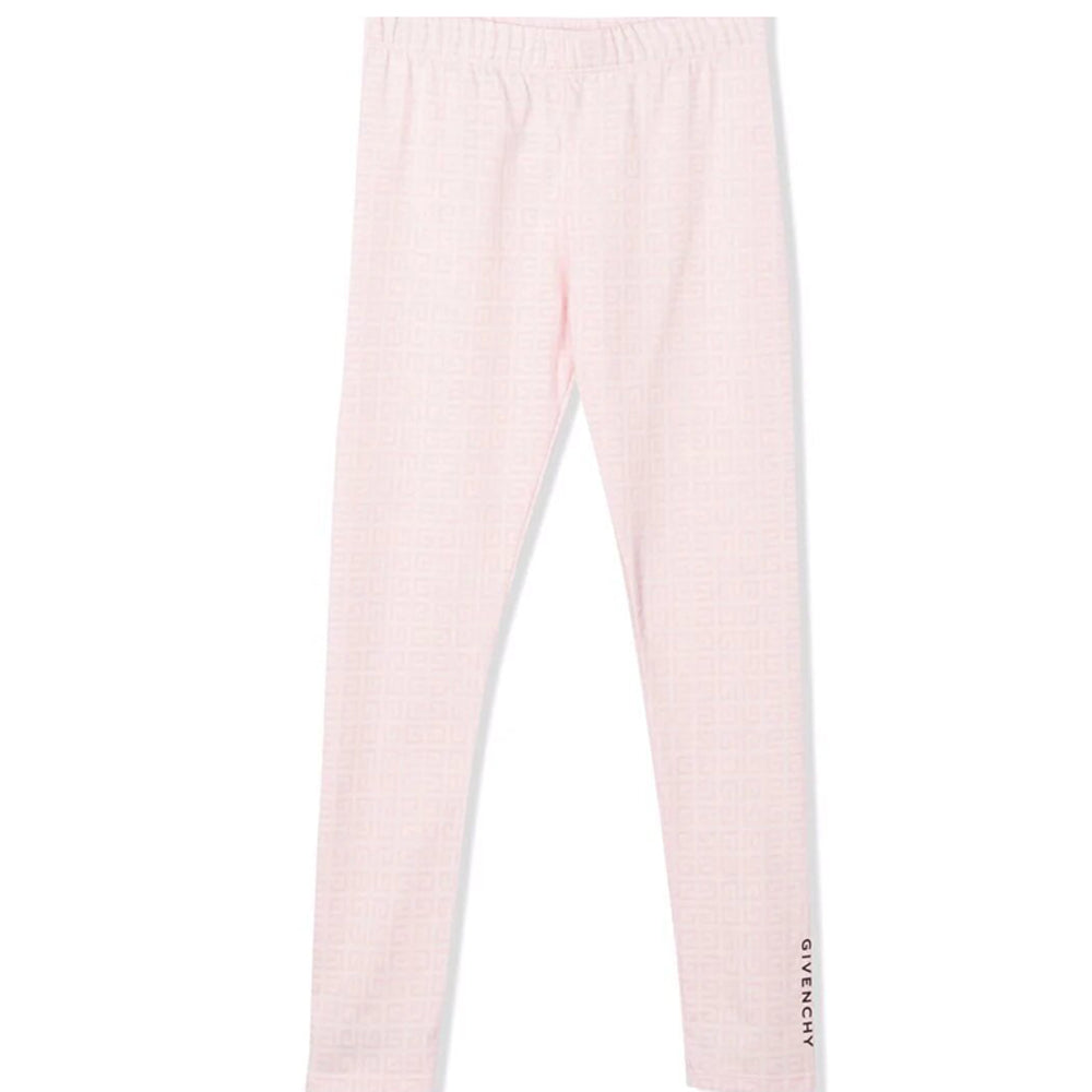 Givenchy Girls All Over Logo Leggings Pink – Maison Threads