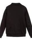Givenchy Boys Tape Logo Zip Top Black
