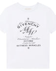 Givenchy Boys Multi Logo T Shirt White