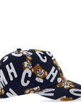 Moschino Boys All-Over Print Logo Baseball Cap Black