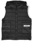 Moschino Boys Teddy Print Gilet Black