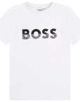 Hugo Boss Boys Classic Icon Logo T Shirt White